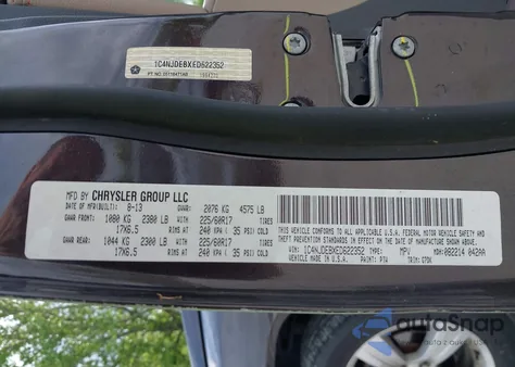 2014 Jeep Compass Latitude from USA, damaged, VIN 1C4NJDEBXED622352